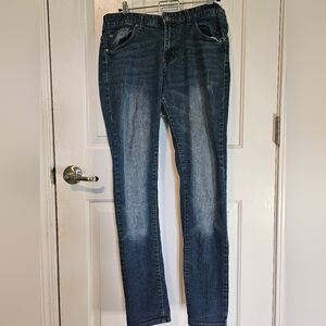 Carbon Dark Blue Skinny Flex Jeans Men's Size 34x32